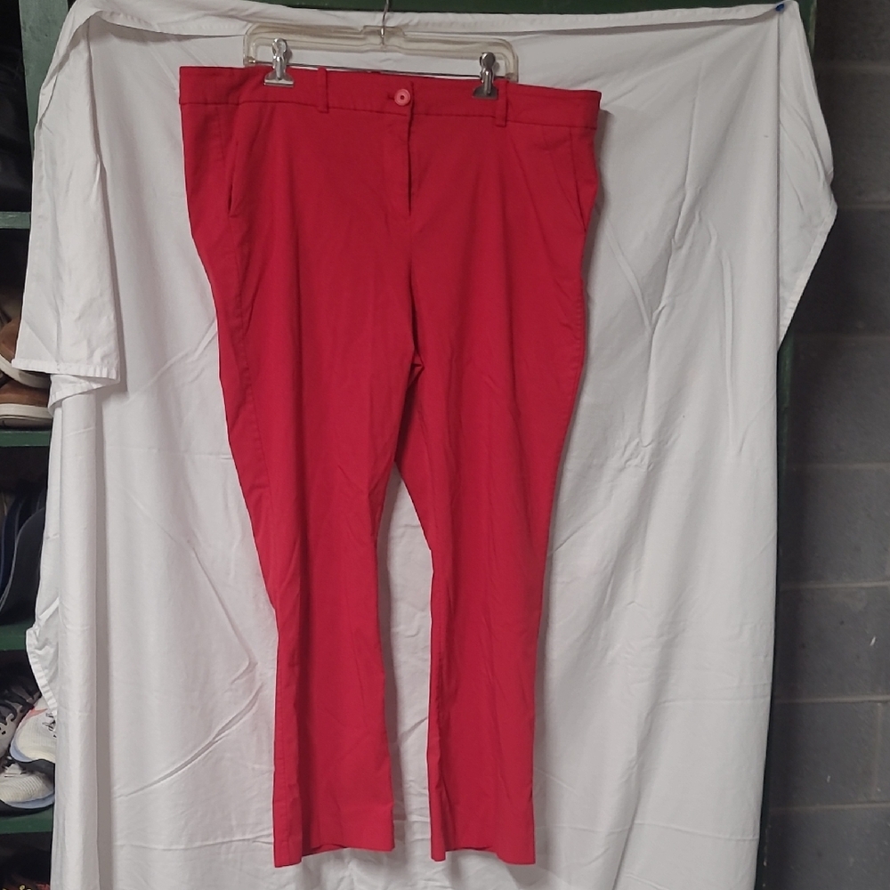 Lane Bryant Women's Red Straight Leg Pants